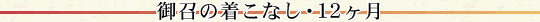 御召の着こなし・12ヶ月